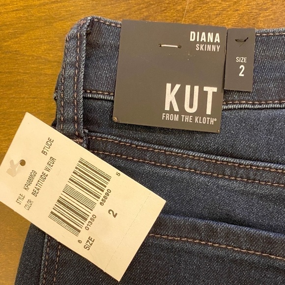 Kut From The Kloth 2 NWT Diana Skinny Jeans Mid Rise Dark Wash New With Tags - Picture 9 of 14